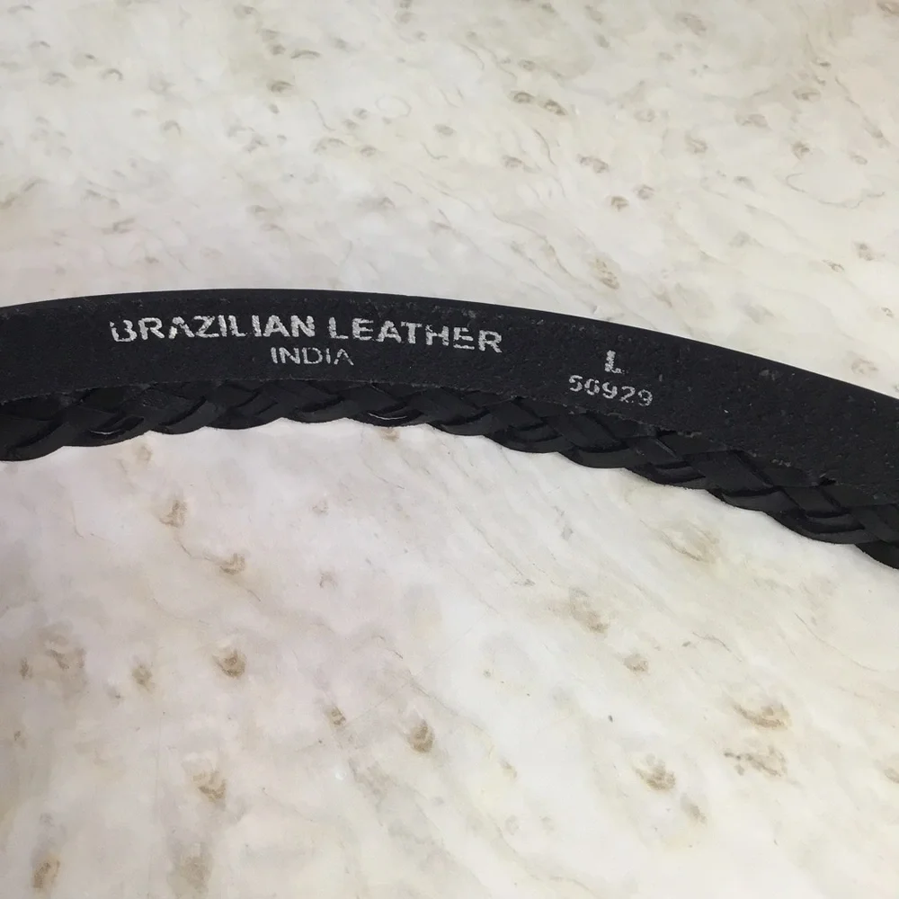 Brazilian Leather Braided Belt